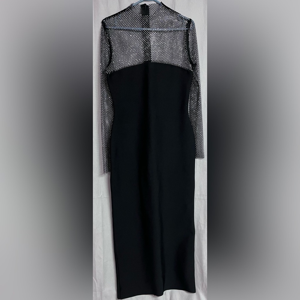Emmi Long Sleeve Bandage Midi Dress Black NWOT - Picture 7 of 8